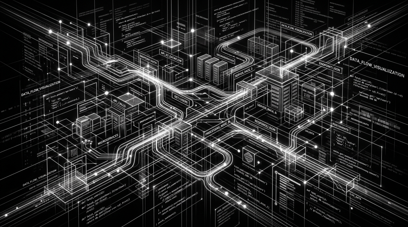 Abstract data flow visualization
